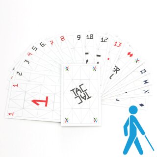 Kartenset mit Blindenschrift, für blinde- und sehbehinderte Menschen